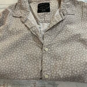 Gray Herringbone Casual Shirt